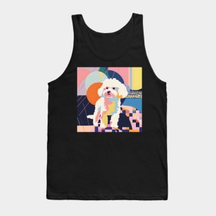 Bichon Frise in 80's Tank Top